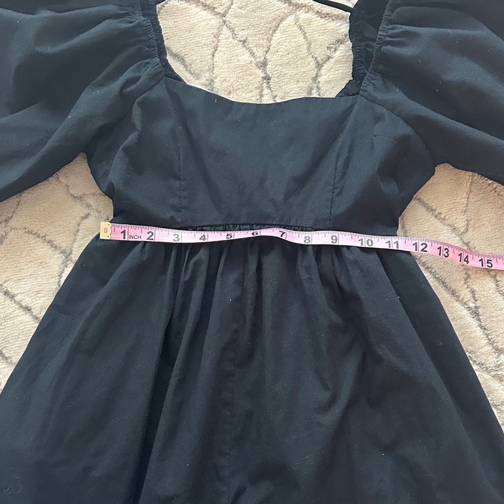 Abercrombie & Fitch Black Puff Sleeve Romper - Picture 4 of 12